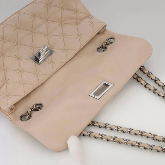 CHANEL Matelasse Chain Shoulder Bag Grained Calf Skin Pink CC Auth - Picture 10 of 15